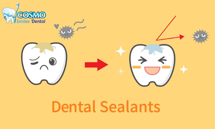 Patient receiving dental sealant in Arlington, VA to protect teeth from rotting — affordable, quality dental care for cavity prevention.