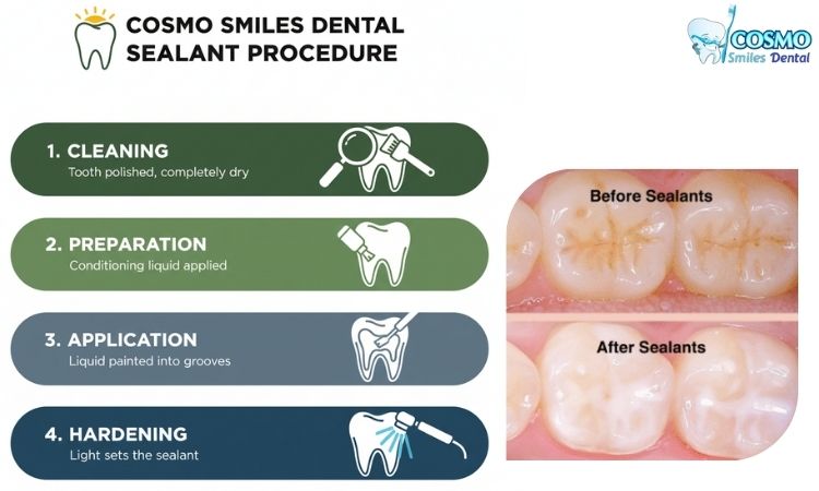 Tooth Sealant Procedure: Before and After